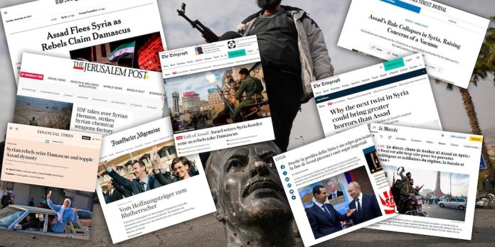 Cómo mostraron los medios del mundo la caída de Bashar al Assad en Siria
