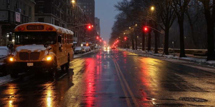 Nevadas y lluvias provocaron cierres y retrasos en más de 30 distritos escolares en Nueva York, Connecticut y Nueva Jersey