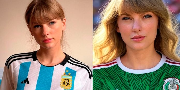Así luciría Taylor Swift apoyando a varias selecciones de fútbol, según la IA