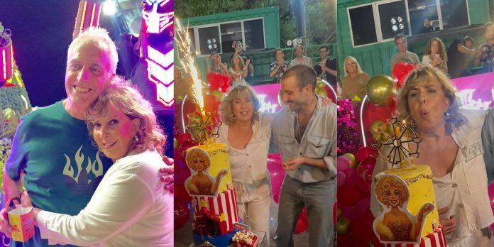 El alocado festejo por los 70 años de Georgina Barbarossa en un parque de diversiones