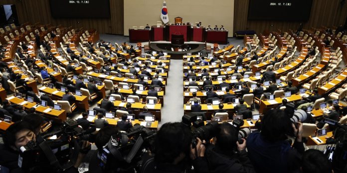El Parlamento de Corea del Sur aprobó la destitución del jefe de la Policía y del ministro de Justicia por la ley marcial