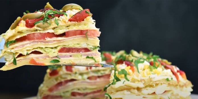 Receta de torre de fiambre, rápida y fácil