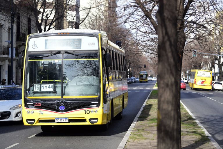 Protesta de empresas de transporte en La Plata por demoras en subsidios