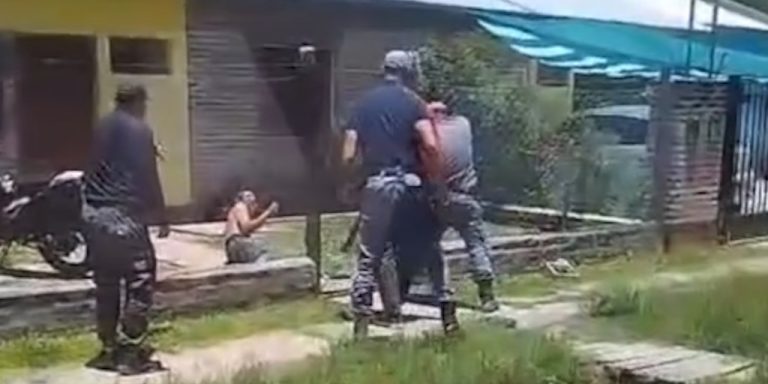 “Me jurás que no me van a pegar”: amenazó a los policías de Chaco con un machete para proteger a un sospechoso y fue reducido a los tiros 