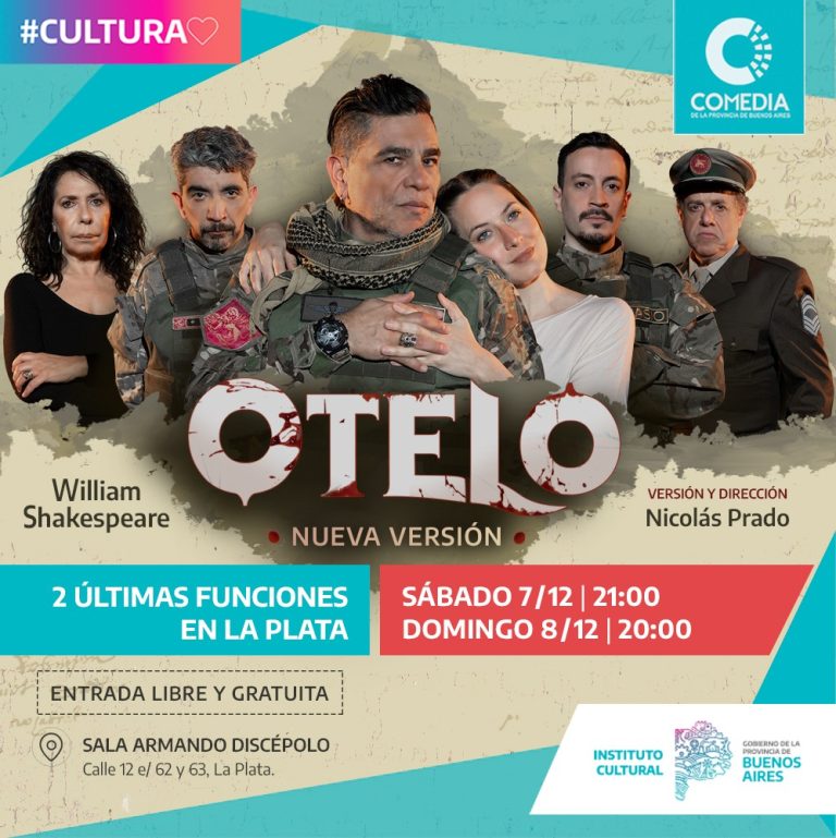 Otelo: últimas funciones en La Plata antes de su temporada en Mar del Plata