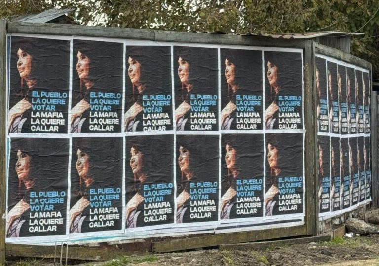 La Plata amaneció empapelada con afiches en apoyo a Cristina Kirchner